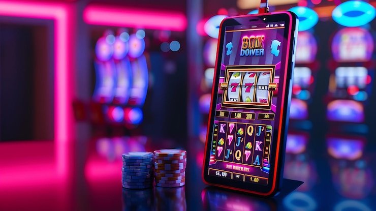 Ilustrasi akses fitur responsible gaming di ufototo lewat smartphone dengan interface modern